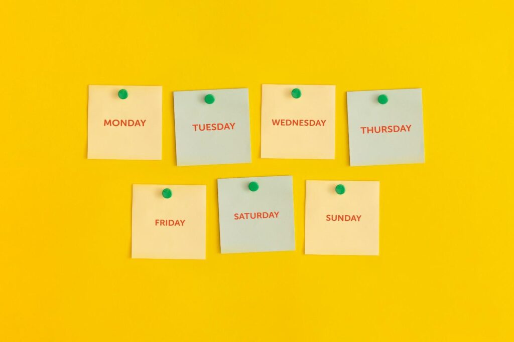 All Days of the Week in German