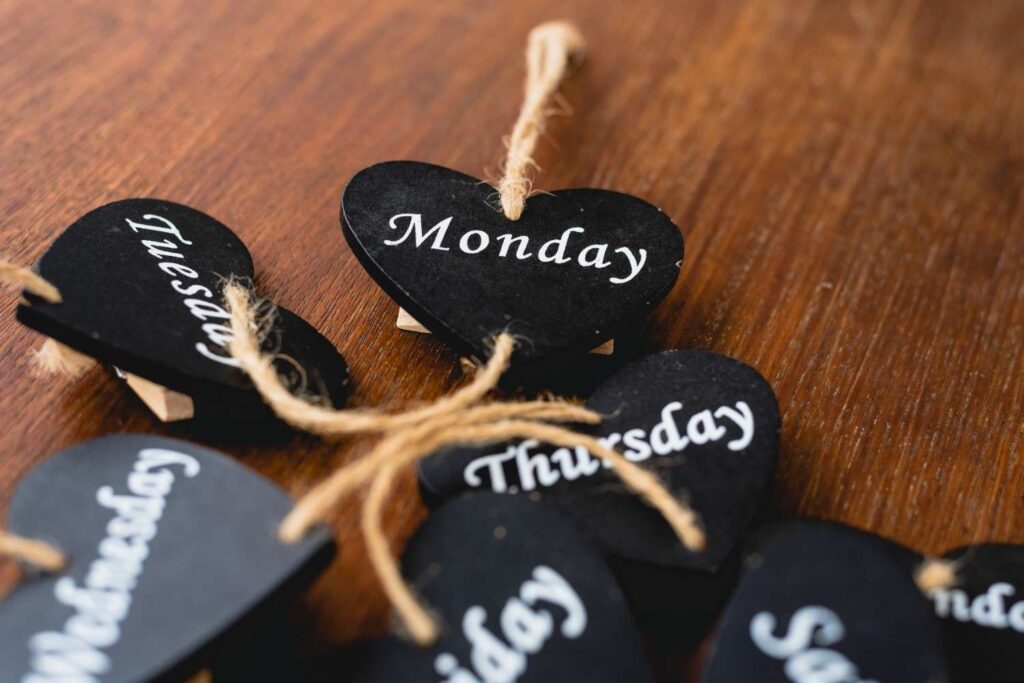 Learning French Days of the Week